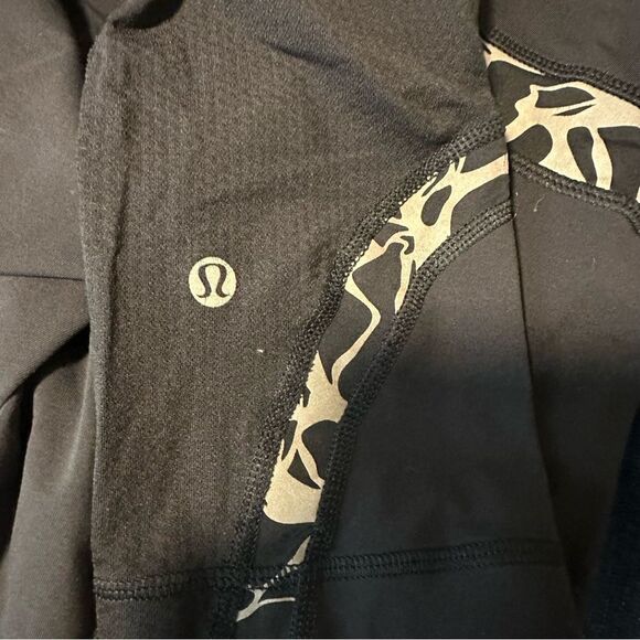 Lululemon Run Inspire II Crop Womens 6 Leggings Black Sparkle Reflective Workout - Picture 9 of 9